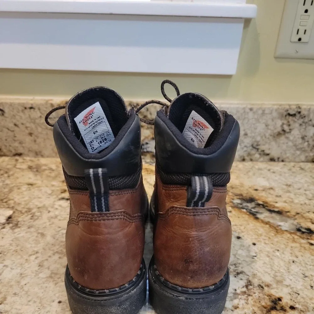 Red Wing 1626 Mens 8.5 D BROWN Leather Work Boots EH Electrical Hazard